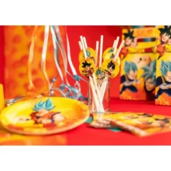 8 pailles médaillon en papier FSC® - 19,6 cm - Dragon Ball Super ®
