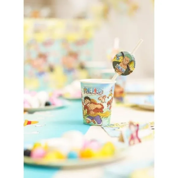 9 pailles médaillon en papier FSC® - 19,6 cm - One Piece ®