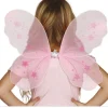 Paire d'ailes roses de papillon pour enfant - 40 x 34 cm