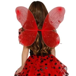 Paire d'ailes rouges de papillon pour enfant - 44 x 37 cm