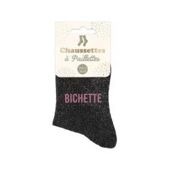 Paire de chaussettes courtes à paillettes pour femme - Modèle au choix