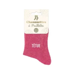 Paire de chaussettes courtes à paillettes pour femme - Modèle au choix