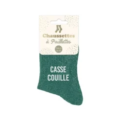 Paire de chaussettes courtes à paillettes pour femme - Modèle au choix