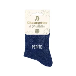 Paire de chaussettes à paillettes pour femme - Modèle au choix