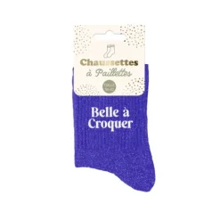 Paire de chaussettes à paillettes pour femme - Modèle au choix
