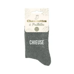 Paire de chaussettes à paillettes pour femme - Modèle au choix