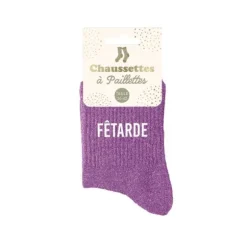 Paire de chaussettes à paillettes pour femme - Modèle au choix