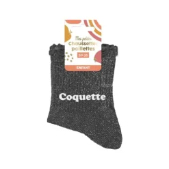 Paire de chaussettes à paillettes pour fille - Taille 30/35 - Modèle au choix