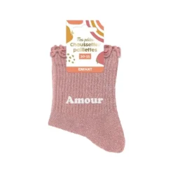 Paire de chaussettes à paillettes pour fille - Taille 30/35 - Modèle au choix