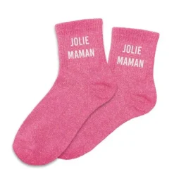 Paire de chaussettes à paillettes pour femme - Jolie Maman - Collection Famille d'Amour