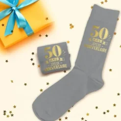 Paire de chaussettes pour homme pour anniversaire - Âge au choix