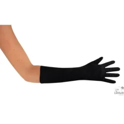 Paire de gants longs Charleston noirs - 40 cm