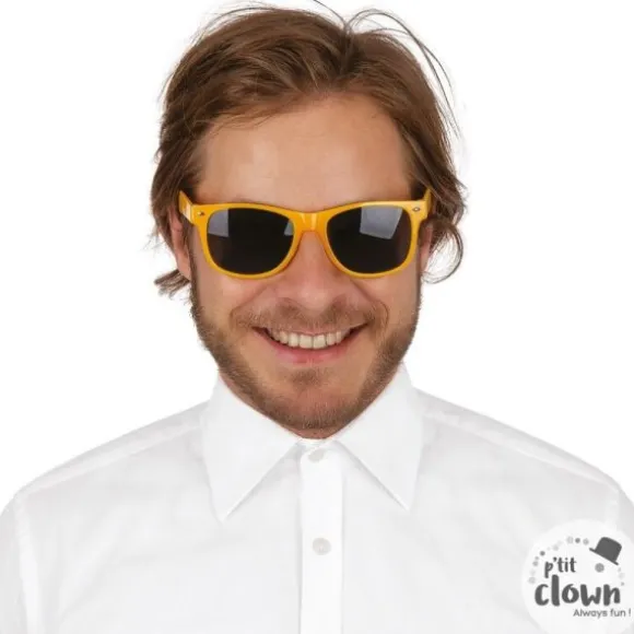 Paire de lunettes fantaisie à strass multicolores