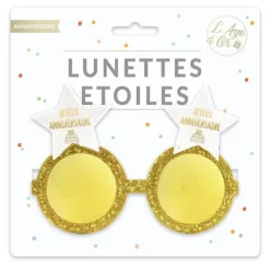 Paire de lunettes à étoiles pour anniversaire - Joyeux Anniversaire