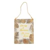 Pancarte avec Feuilles Or
