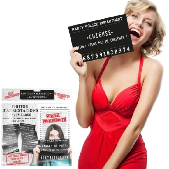 20 Pancartes d'arrestations Photobooth pour Femmes