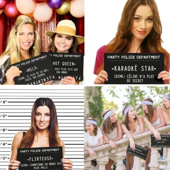 20 Pancartes d'arrestations Photobooth pour Femmes