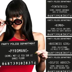 20 Pancartes d'arrestations Photobooth pour Femmes
