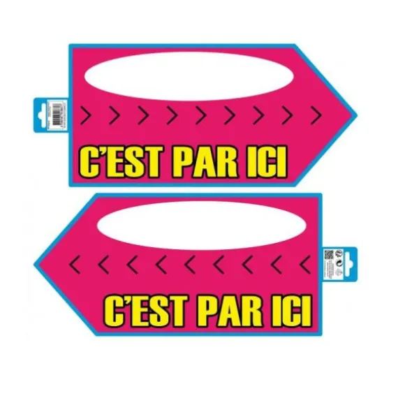 Panneau Flèche Directionnelle - Rose