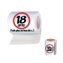 Papier toilette humoristique anniversaire : 18 ans