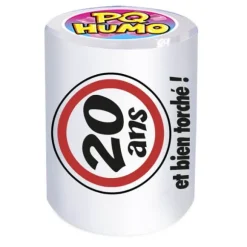 Papier toilette humoristique anniversaire : 20 ans