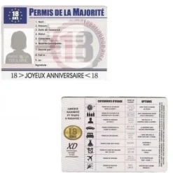 Permis Humoristique 18 ans - Femme