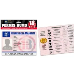 Permis Humoristique 18 ans - Homme