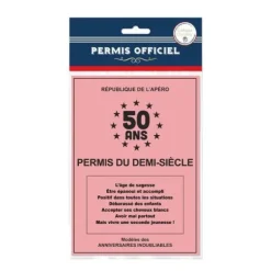 Permis humoristique d'anniversaire - Âge au choix