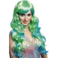 Perruque "Aqua" - Vert ombré bleu