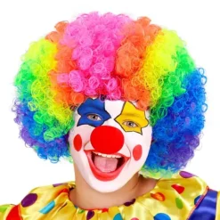 Perruque arc-en-ciel de Clown pour enfant