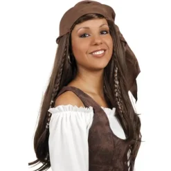Perruque Boucanière Femme Avec Foulard