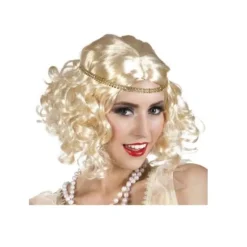 Perruque Charleston Femme Blonde avec Bandeau
