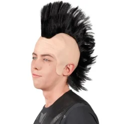 Perruque Crête Punk Noire