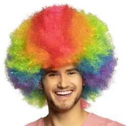 Perruque de Clown de luxe pour adulte - Multicolore