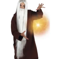 Perruque et Barbe Blanche de Druide