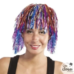 Perruque lamée Disco - Couleur au choix
