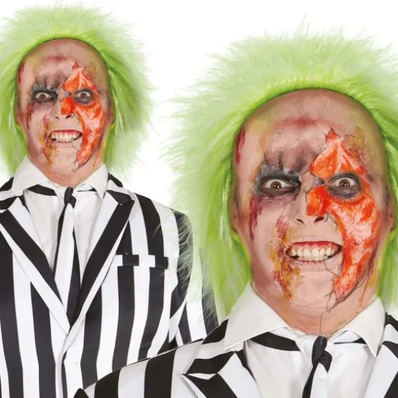 Perruque verte de Fantôme Fou d'Halloween pour homme