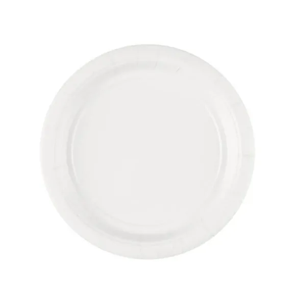 8 Petites Assiettes en Carton Blanches - 18 cm