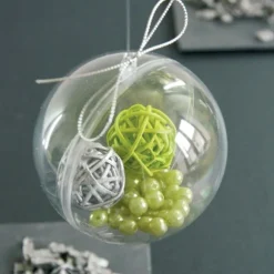Petites Boules en Rotin Argent