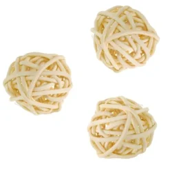 Petites Boules en Rotin Ivoire