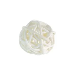 Petites Boules en Rotin x12 - Blanc