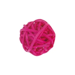 Petites Boules en Rotin x12 - Fuchsia