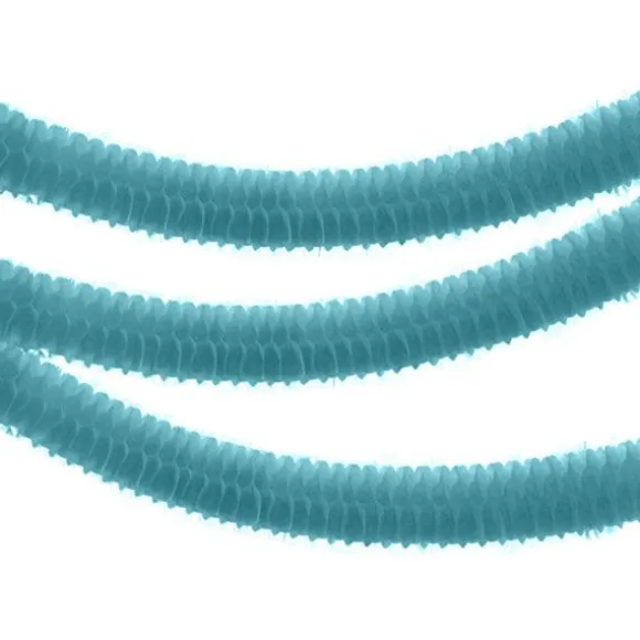 Petites Guirlandes en Papier "Boa" Bleu Ciel