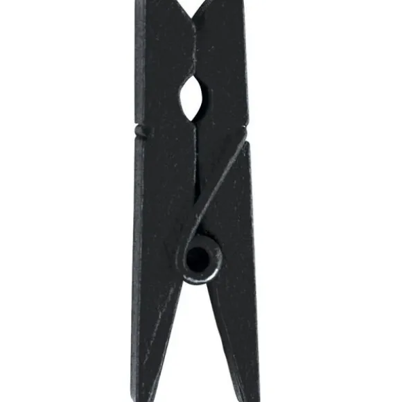 12 Petites Pinces en Bois - Noir