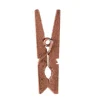 12 Petites Pinces en bois Rose Gold Métallisé