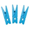 12 Petites Pinces en Bois - Turquoise