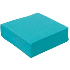 50 Petites Serviettes Microgaufrées - Turquoise