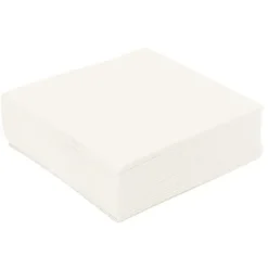 50 Petites Serviettes Microgaufrées - Blanc