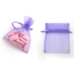 Petits sachets en organdi x10 - Coloris au choix