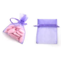 Petits sachets en organdi x10 - Coloris au choix